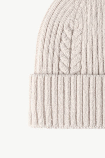 Cable-Knit Cuff Beanie.