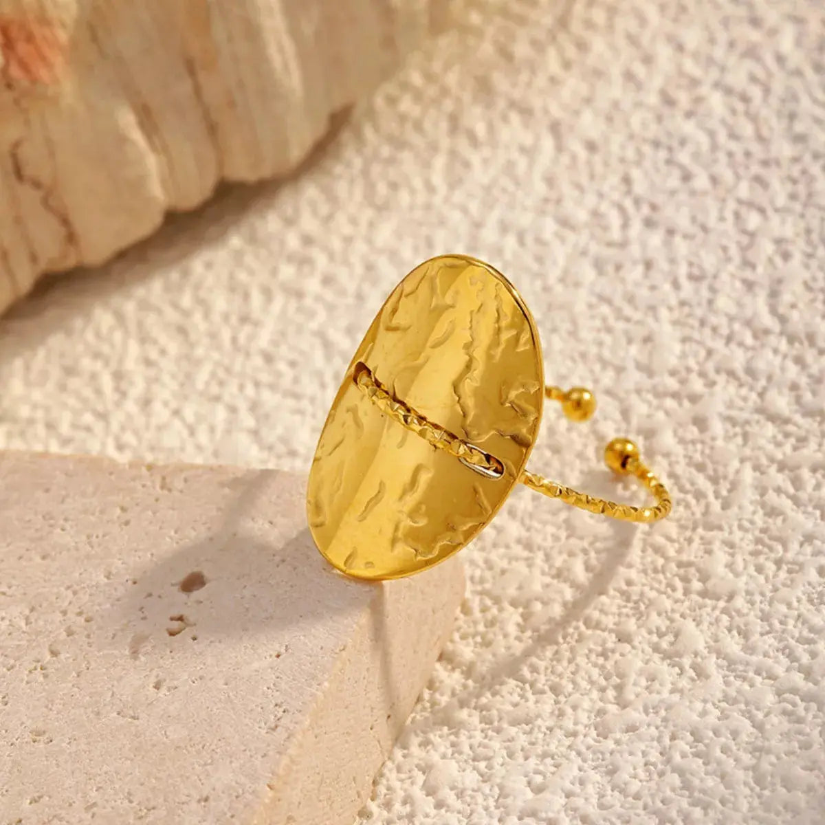 Hammered Disc Open Ring Simply Love