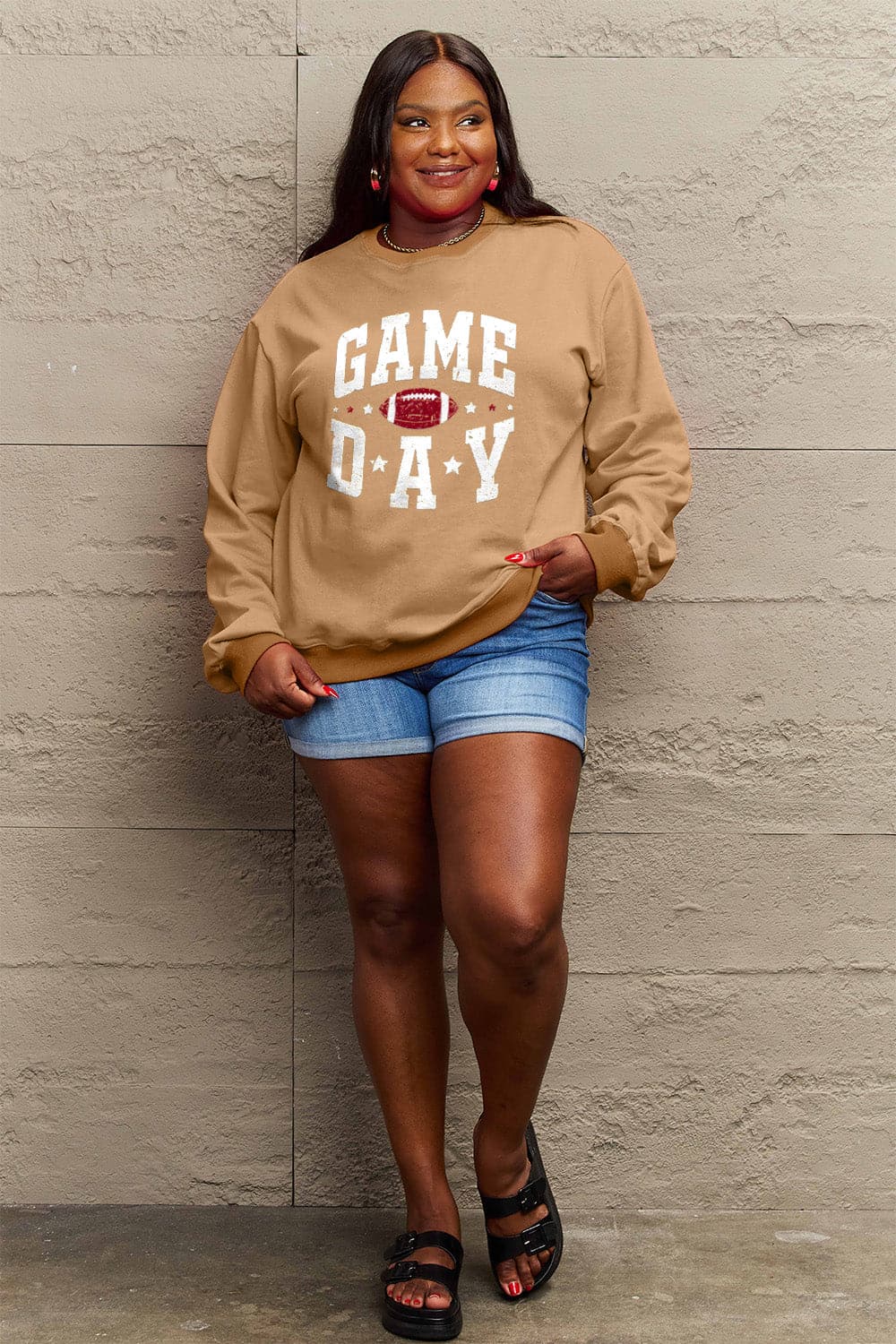 Simply Love Full Size GAME DAY Graphic Sweatshirt.