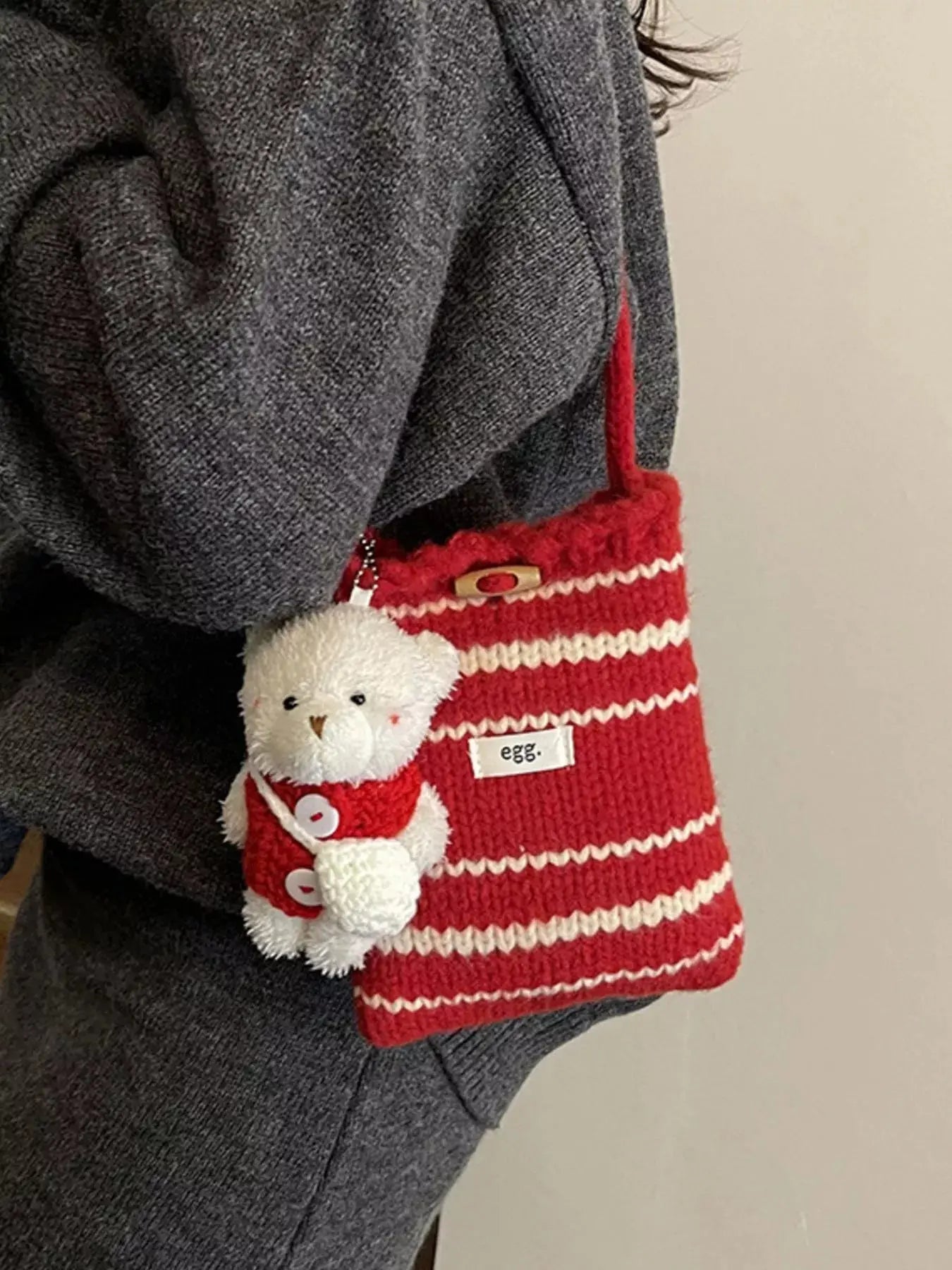 Knitted Striped Crossbody Bag Simply Love