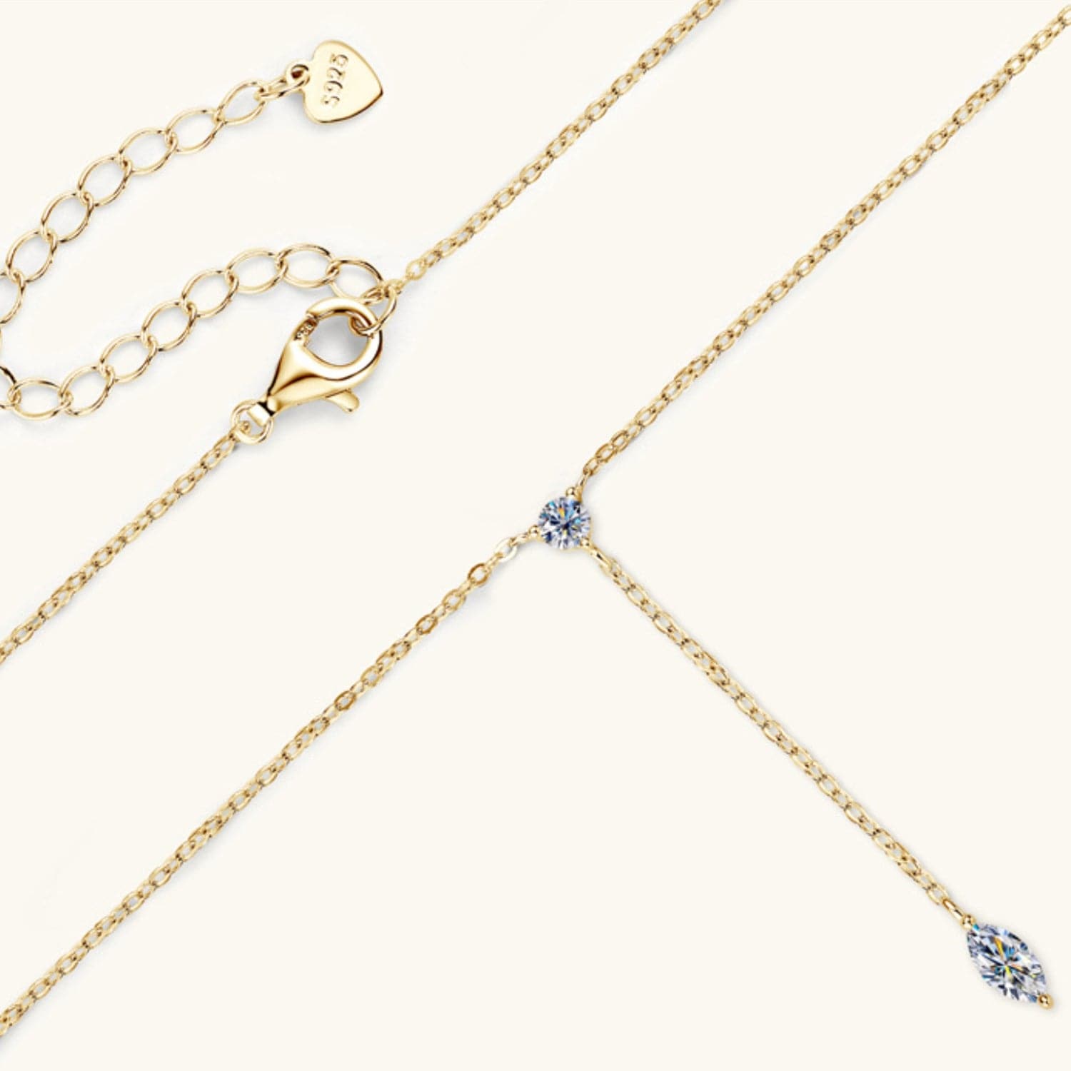 Moissanite 925 Sterling Silver Necklace.