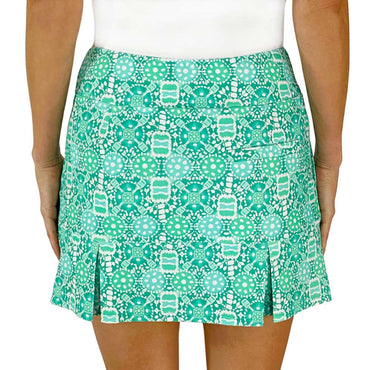 Scottsdale Pleated Skort Peace Love Pickleball Bright Aqua