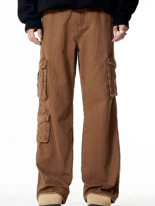 Men's Wide Leg Cargo Pants Simply Love