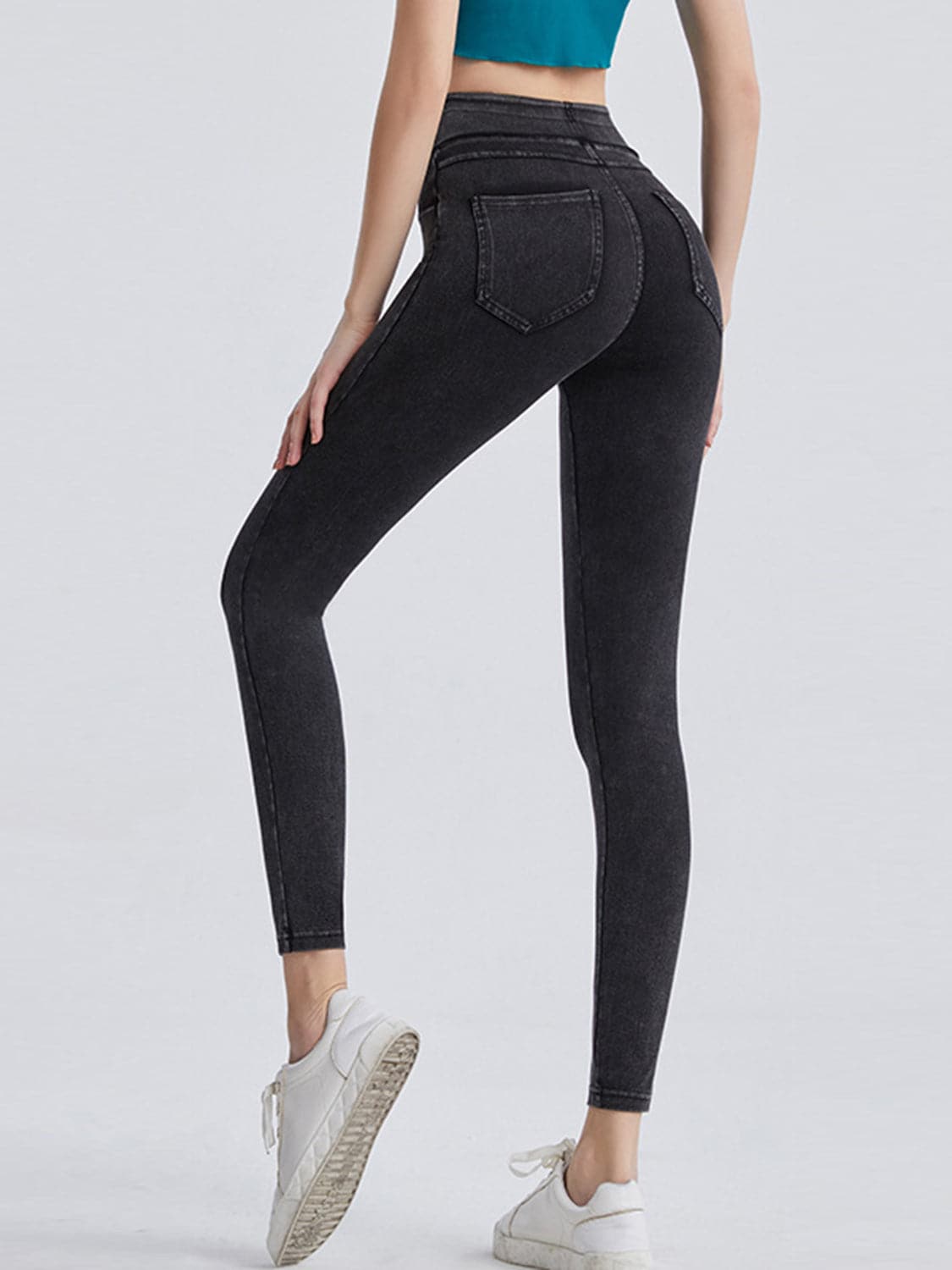 Wide Waistband Sports Leggings.