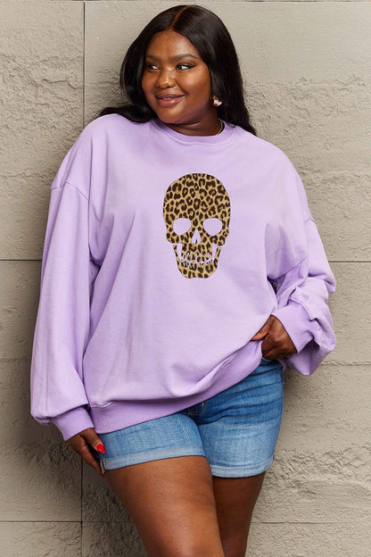 Casual chic drop shoulder graphic sweatshirt