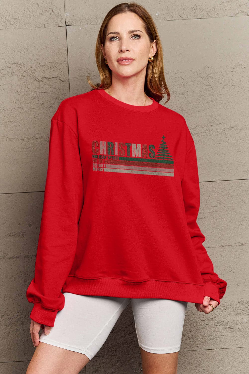 Simply Love Full Size CHRISTMAS Long Sleeve Sweatshirt.