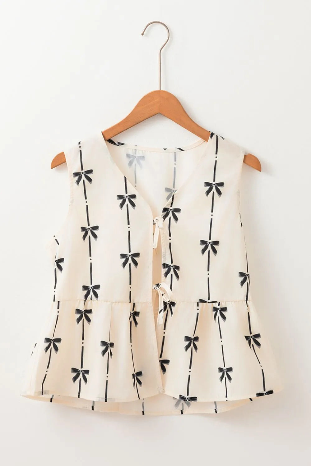 Simply Love: Bow Peplum Tank Top