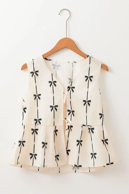 Simply Love: Bow Peplum Tank Top