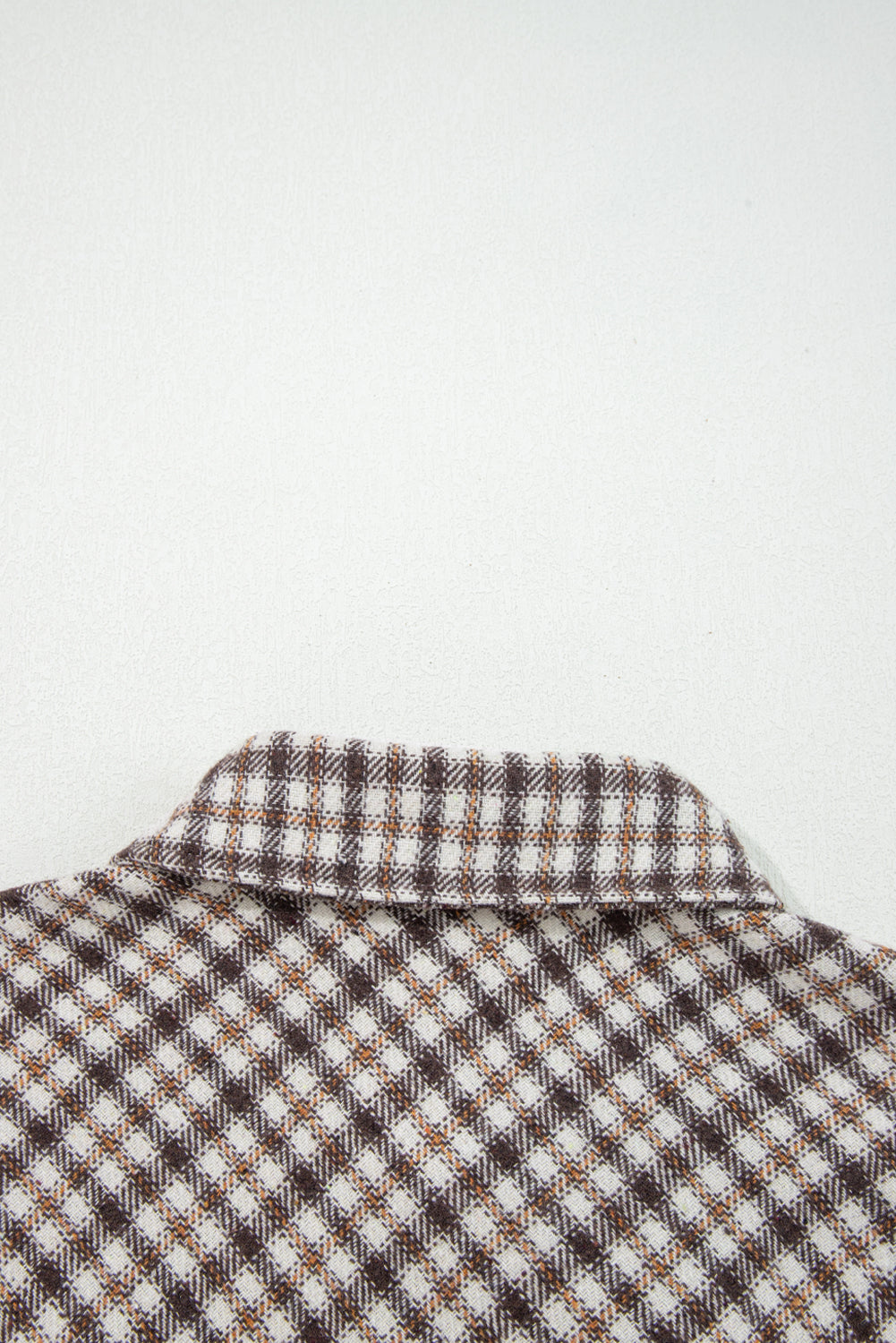 Casual Corduroy Shacket Patchwork Plaid With Flap Pockets