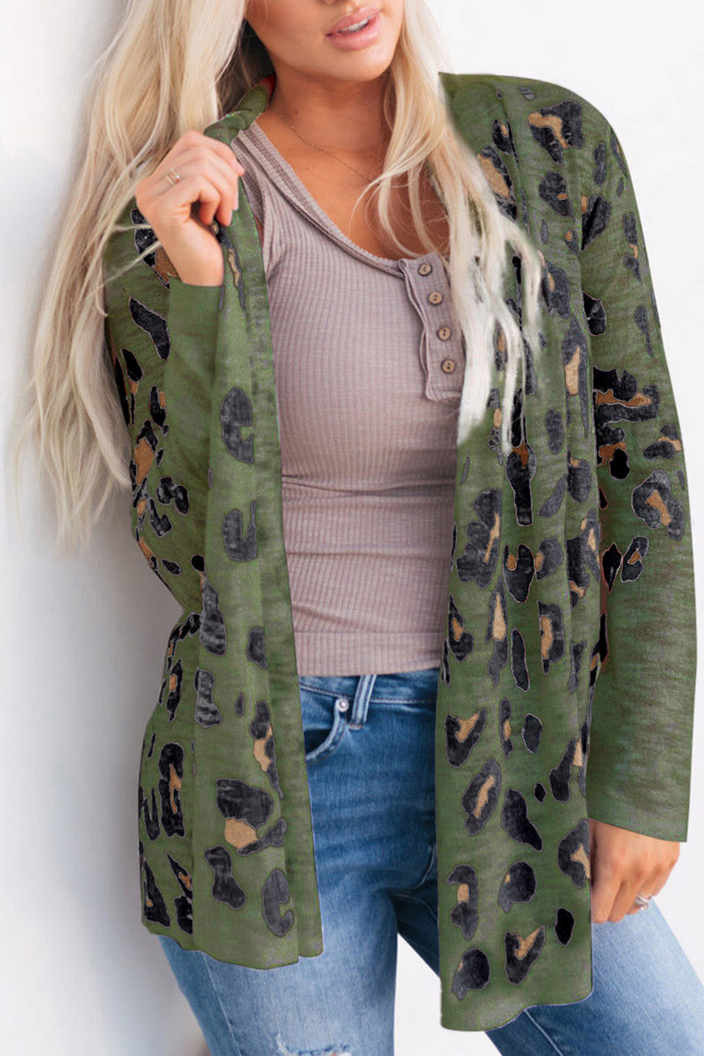 Printed Long Sleeve Cardigan Coco’s Tee Boutique