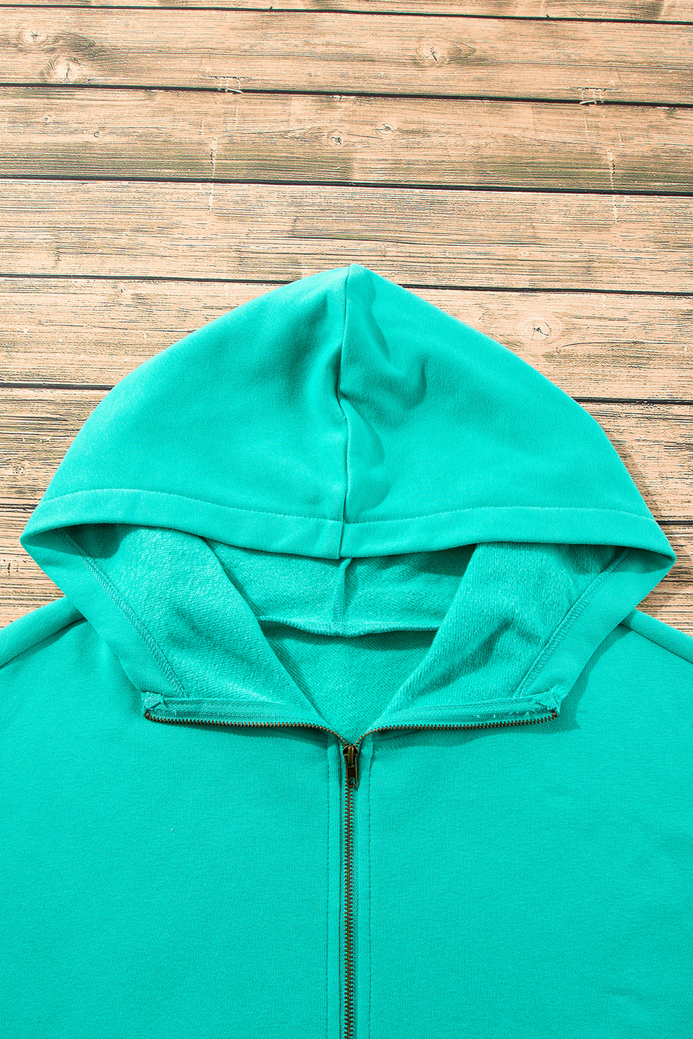 Aruba blue fleece hoodie with pockets