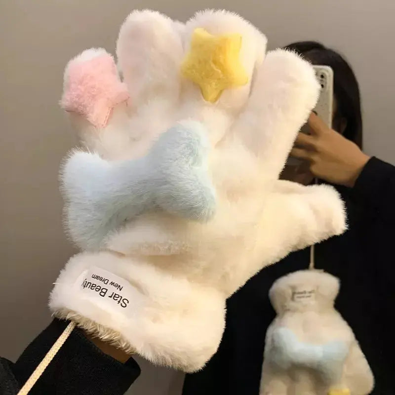 Star Plush Winter Gloves Simply Love