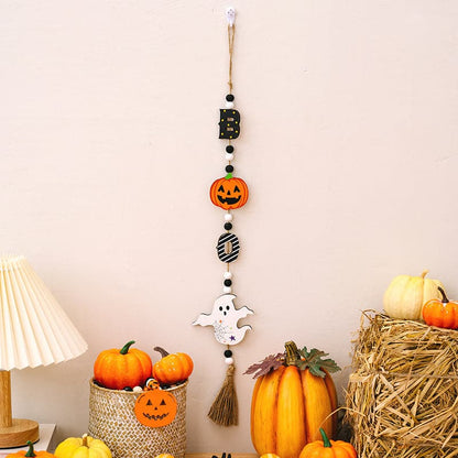 Charming wooden Halloween decorations - set of three hanging elements