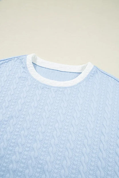 Simply Love: Textured Tee & Skirt Set