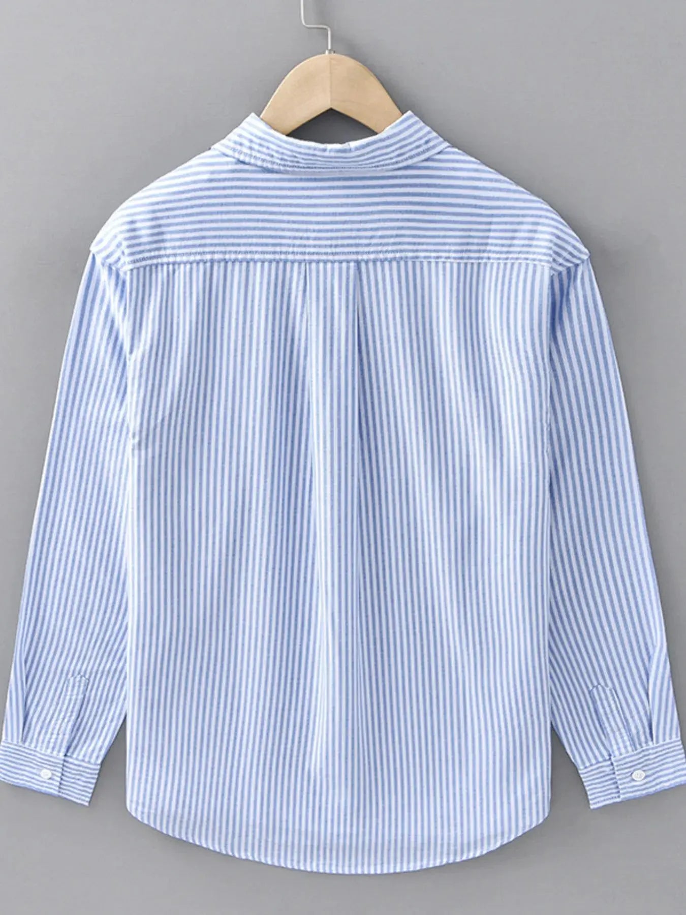 Men's Plus Size Striped Casual Long Sleeve Shirt Simply Love