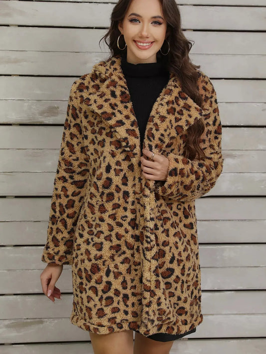 Leopard Fuzzy Teddy Coat Simply Love