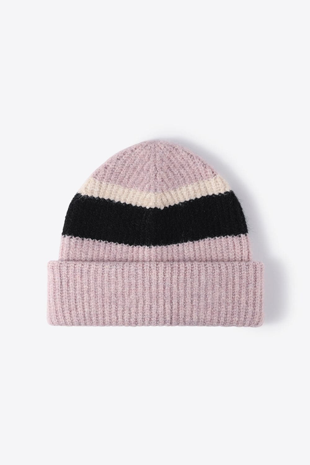 Tricolor Cuffed Knit Beanie.