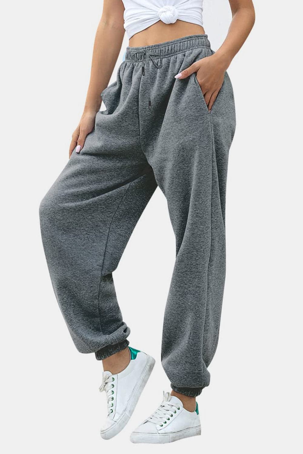 Comfy pocketed joggers with an elastic waistband