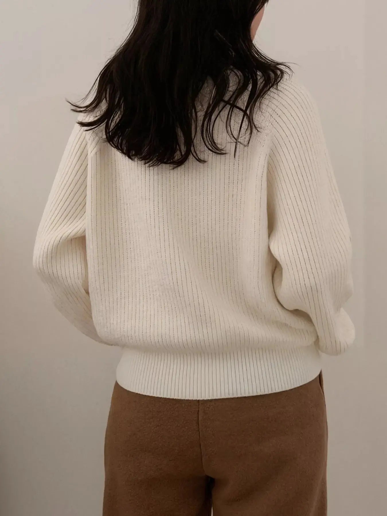 Button-Decorated Round Neck Sweater Simply Love