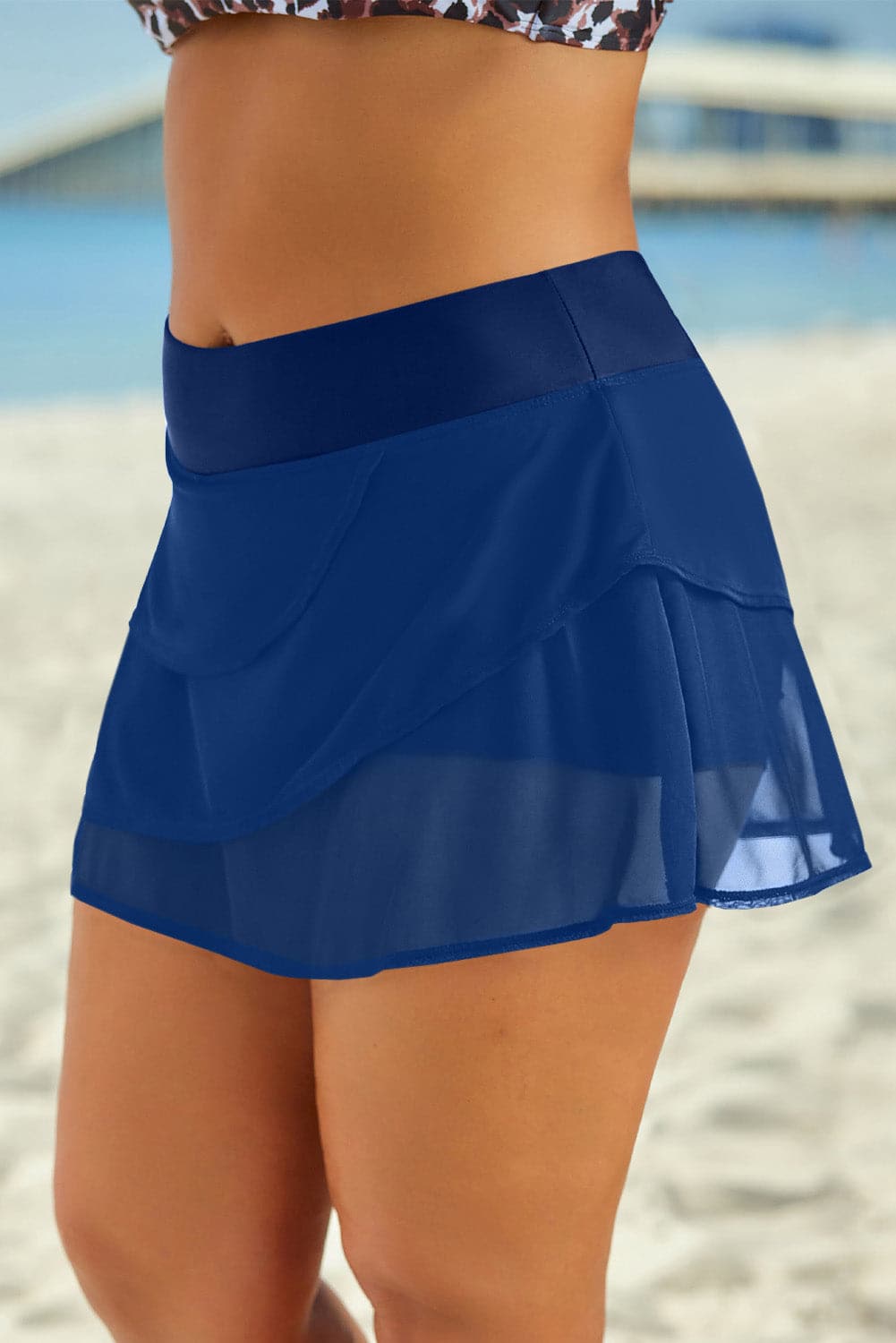 Elastic Waist Swim Skirt.