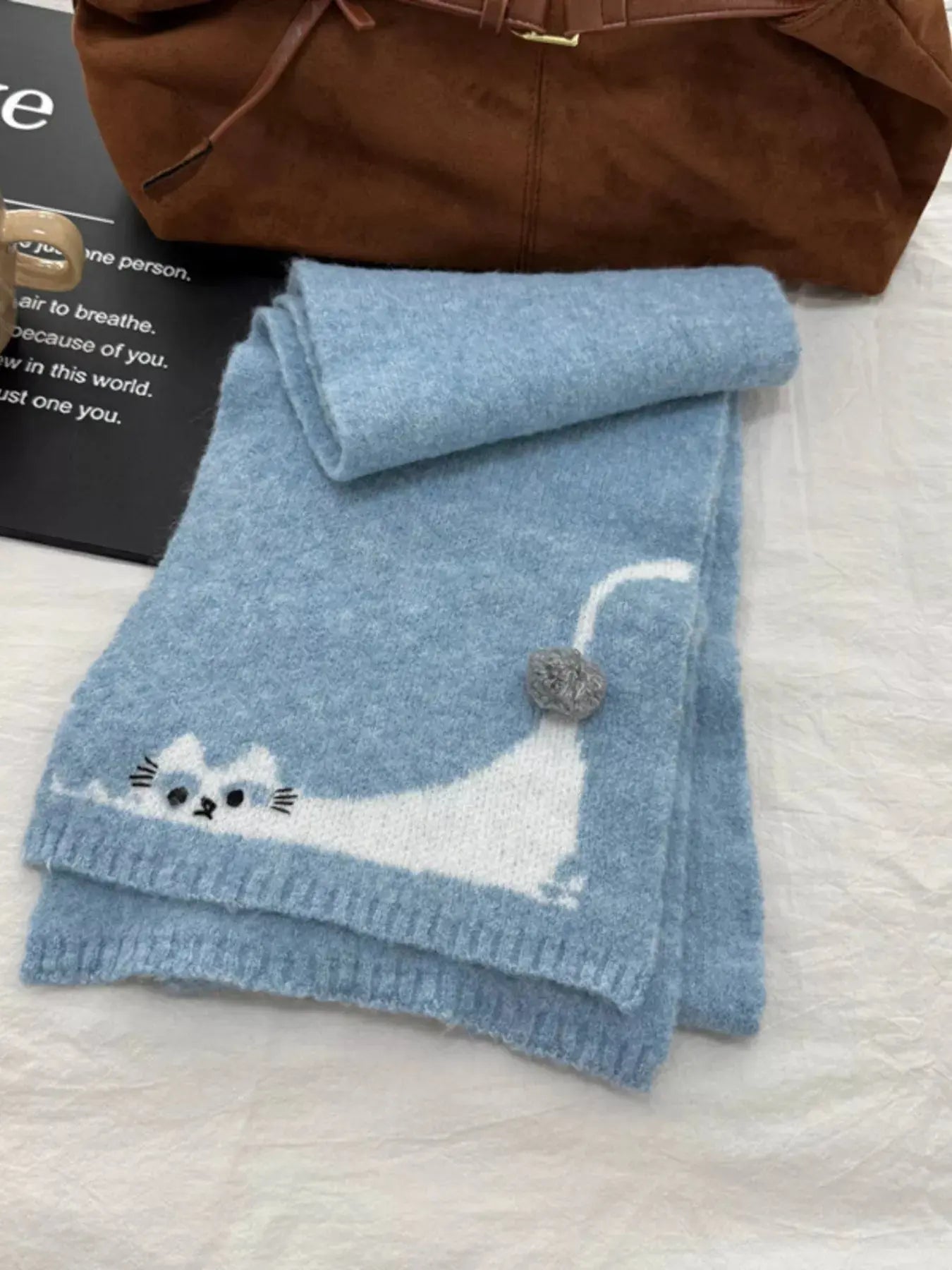 Cute Cat Knitted Scarf Simply Love
