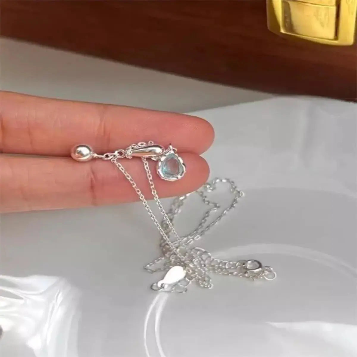 925 Sterling Silver Y-Shaped Drop Necklace Simply Love