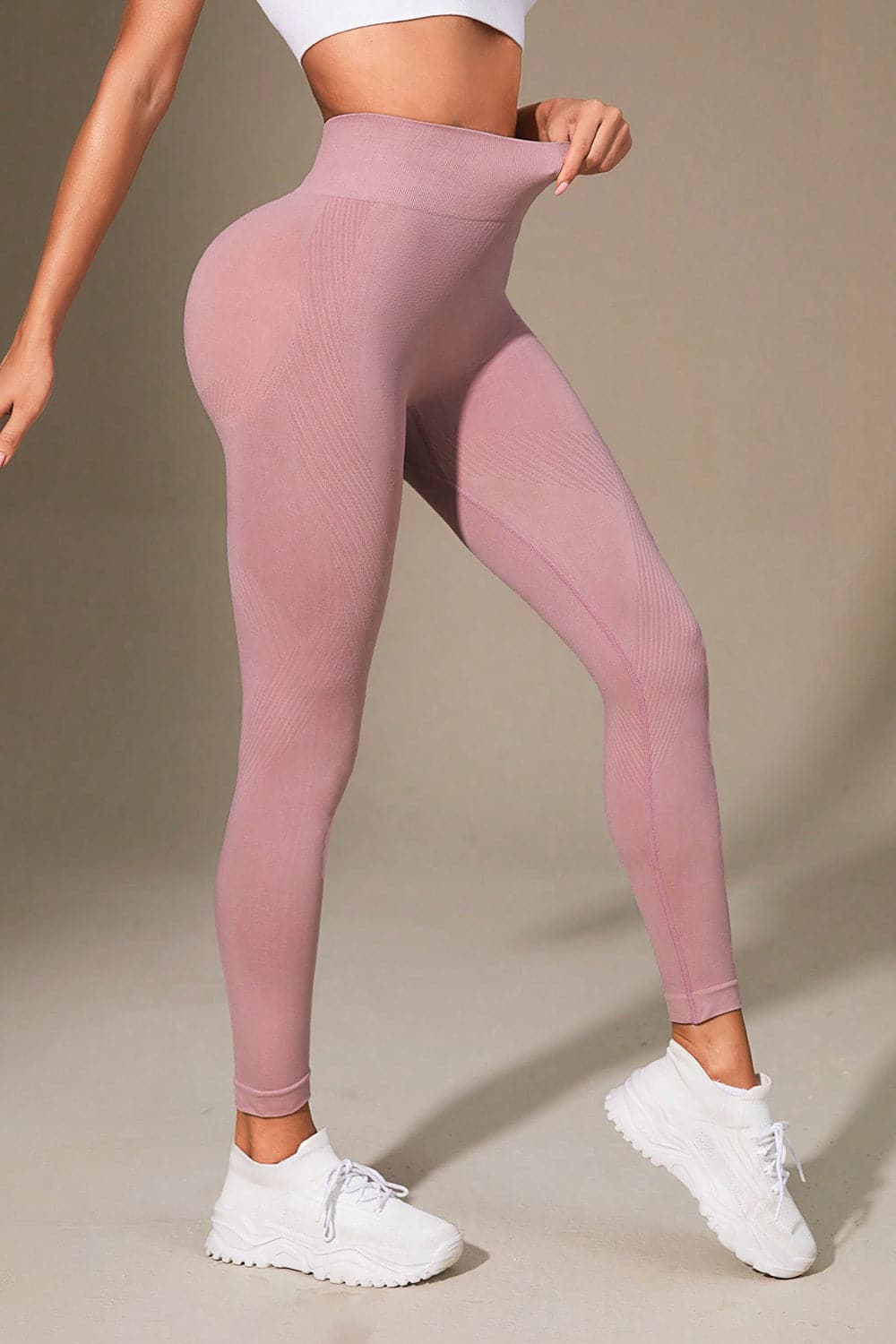 Wide Waistband Sports Leggings.