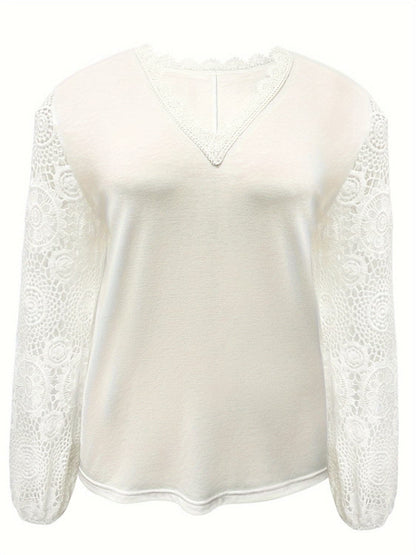 Elegant Plus Size Lace Top