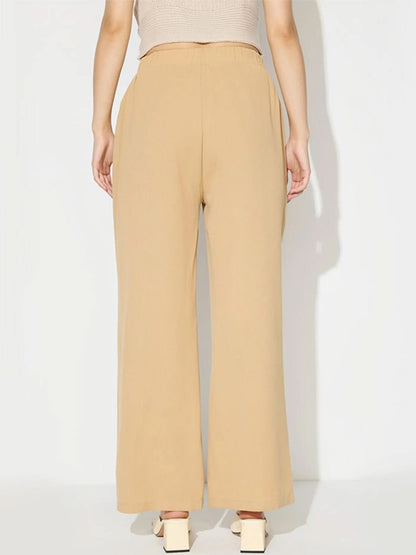 Elegant Wide Leg Trousers with Functional Pockets