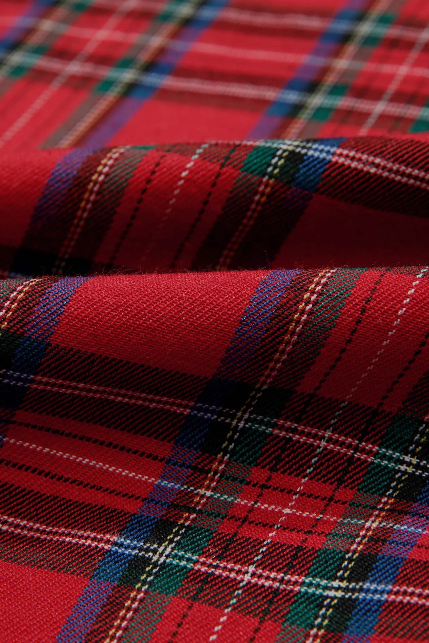 Red Tartan Plaid Square Neck Puff Sleeve Knot Waist Flared Midi Dress Dear-Lover Dropshipping