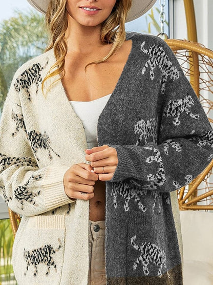 Open Front Cardigan with Pockets.