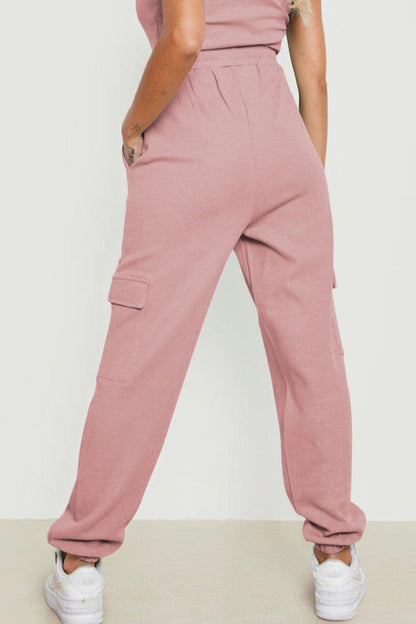 Drawstring Joggers with Pockets.