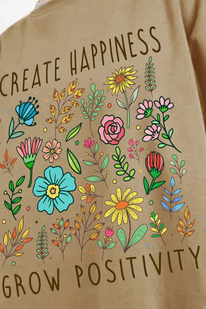 Simply Love: Happy Graphic Sweatshirt
