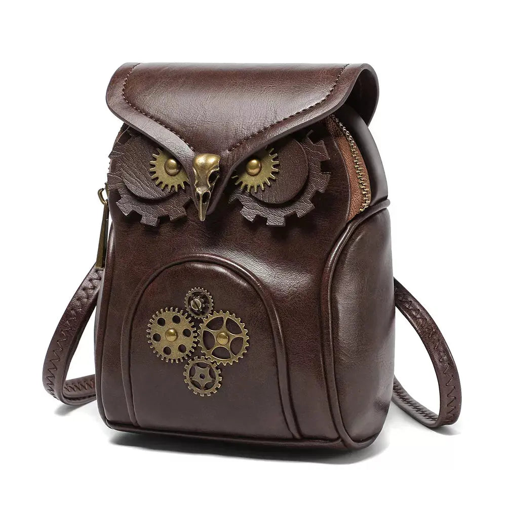 Steampunk Owl Design Crossbody Bag Simply Love