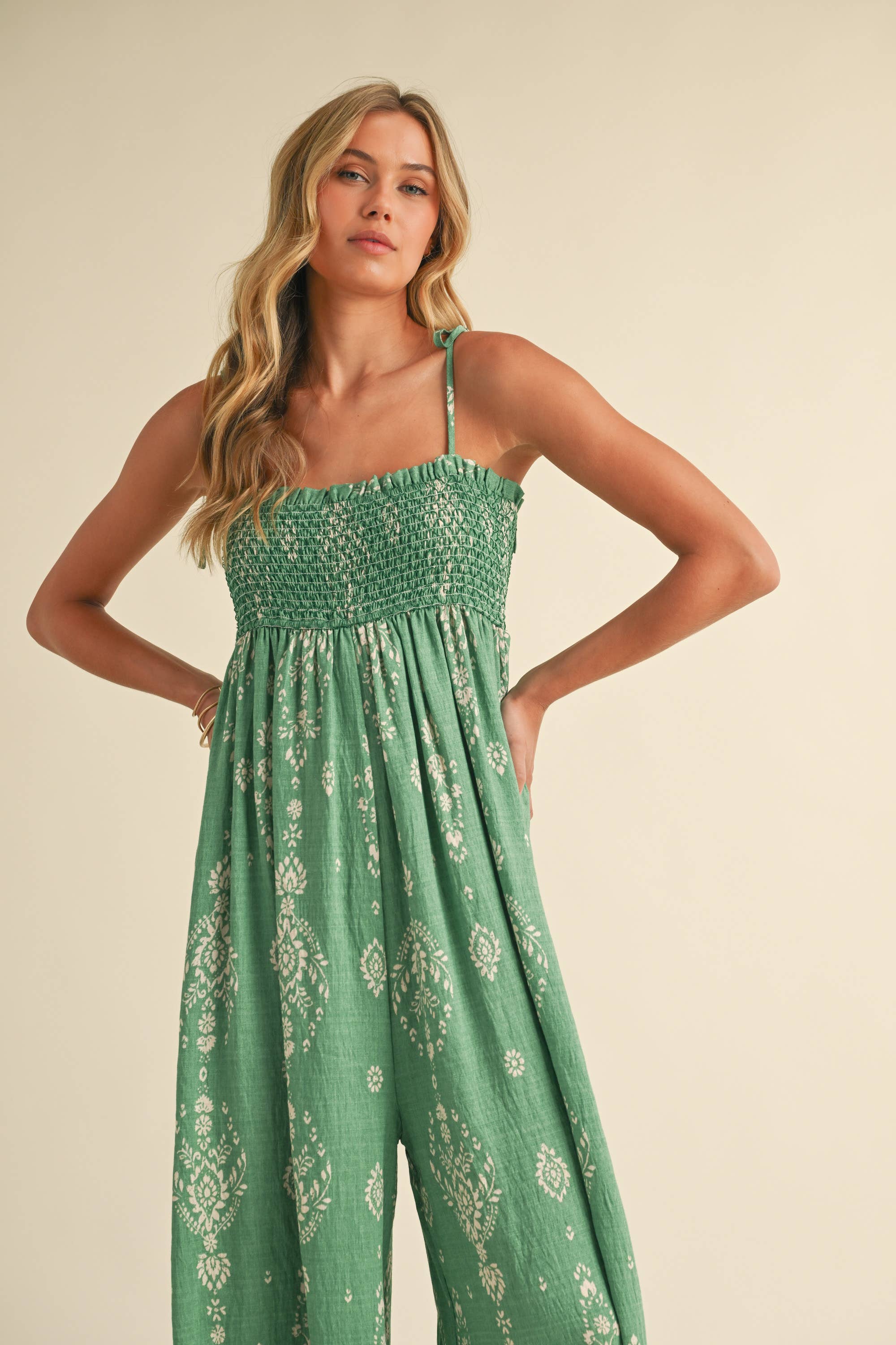 Wildflower Dreams Balloon Jumpsuit Boho Summer Style Fitkitty Culture Athleisure Wear, Yoga Wear & Women's Clothing
