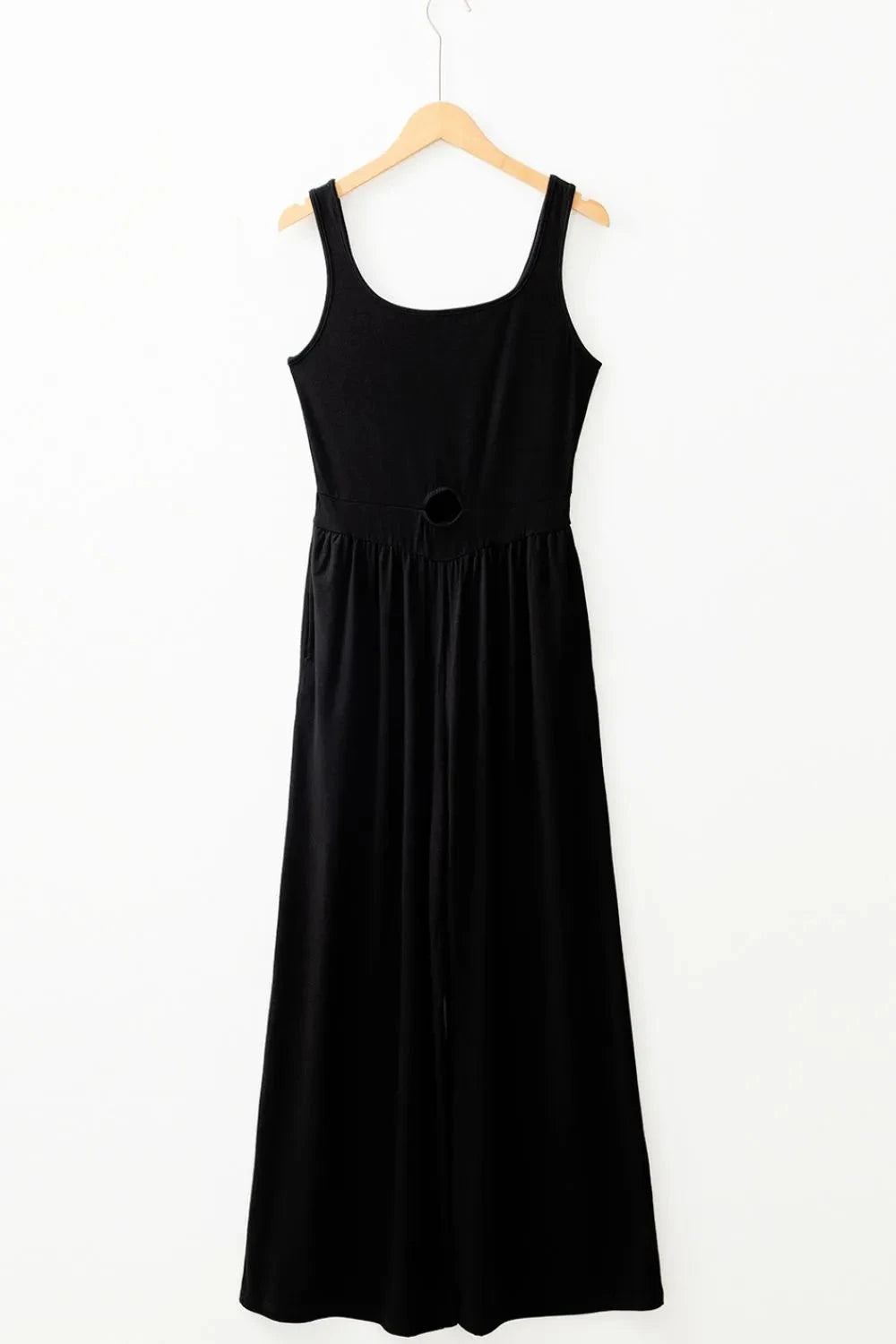 Cutout Scoop Neck Wide Strap Jumpsuit Simply Love