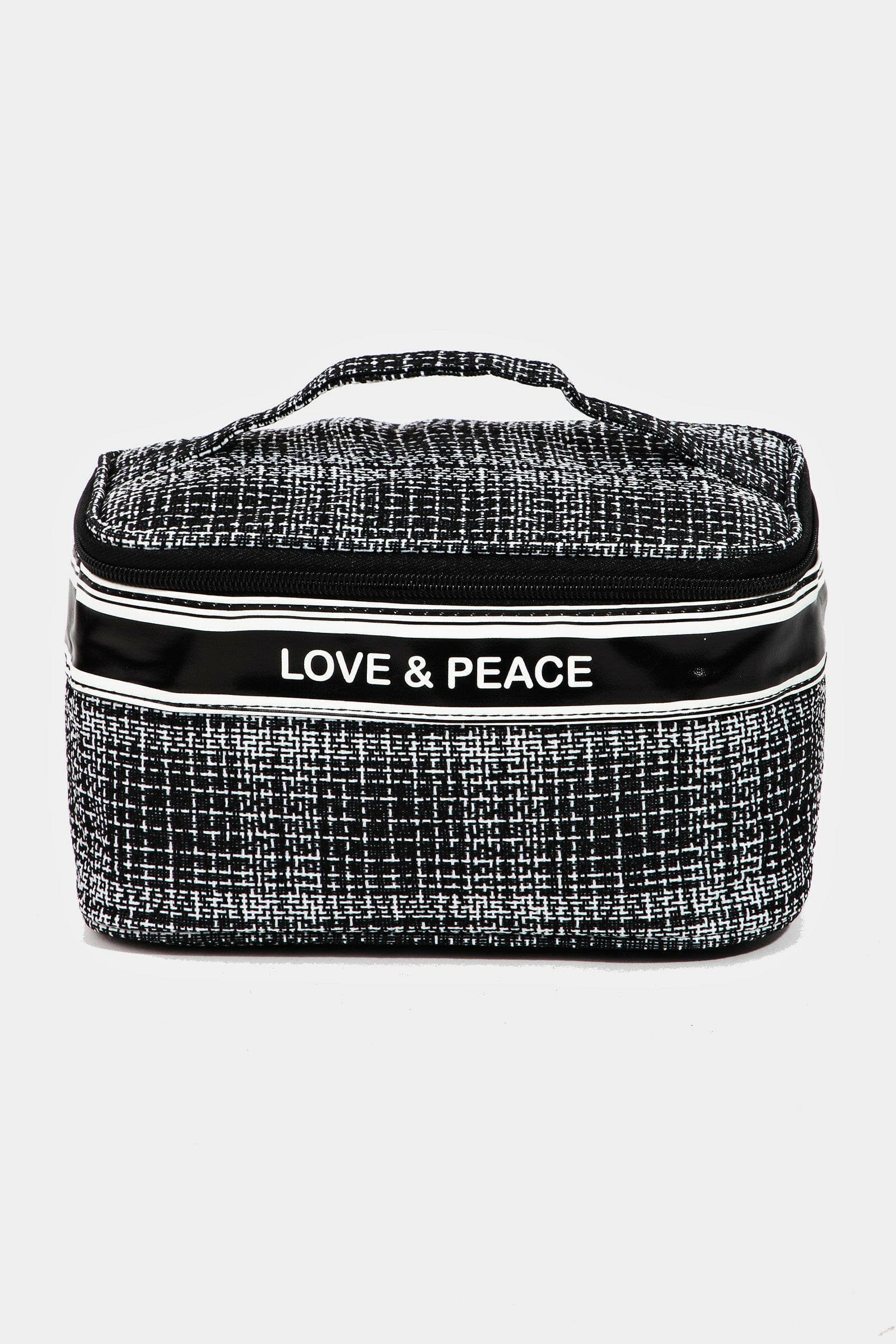 Fame Love & Peace Striped Handle Bag.