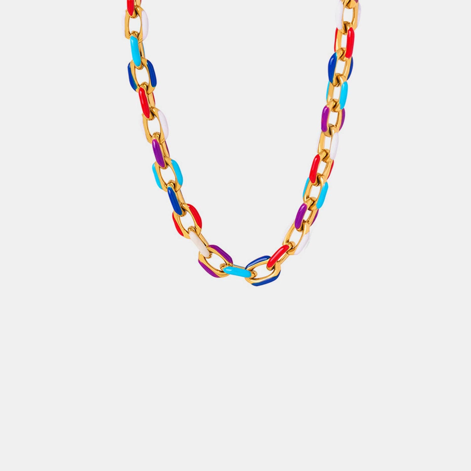 18K Gold-Plated Titanium Steel Necklace.