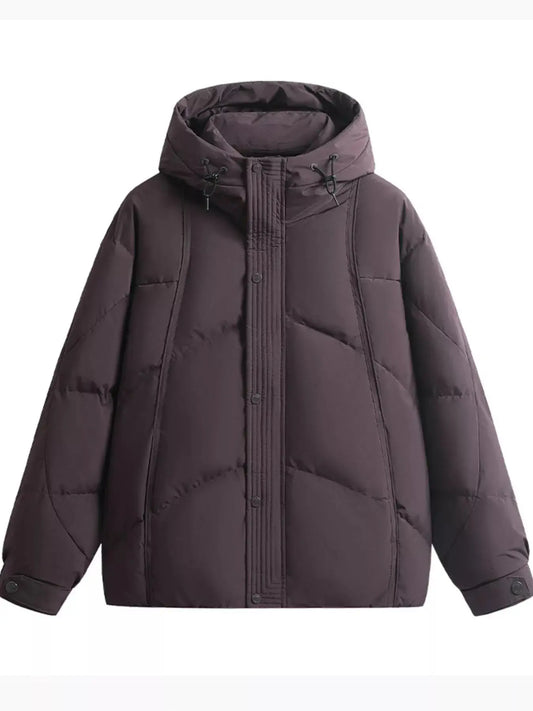 Men's Plus Size Hooded Padded Puffer Jacket Simply Love
