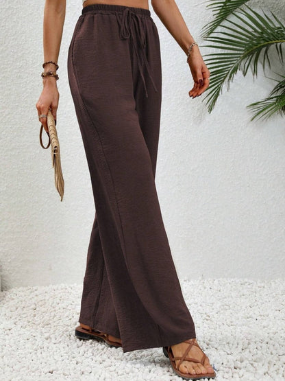 Wide Leg Drawstring Pants.