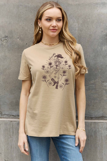 Skeleton Love Cotton Graphic Tee