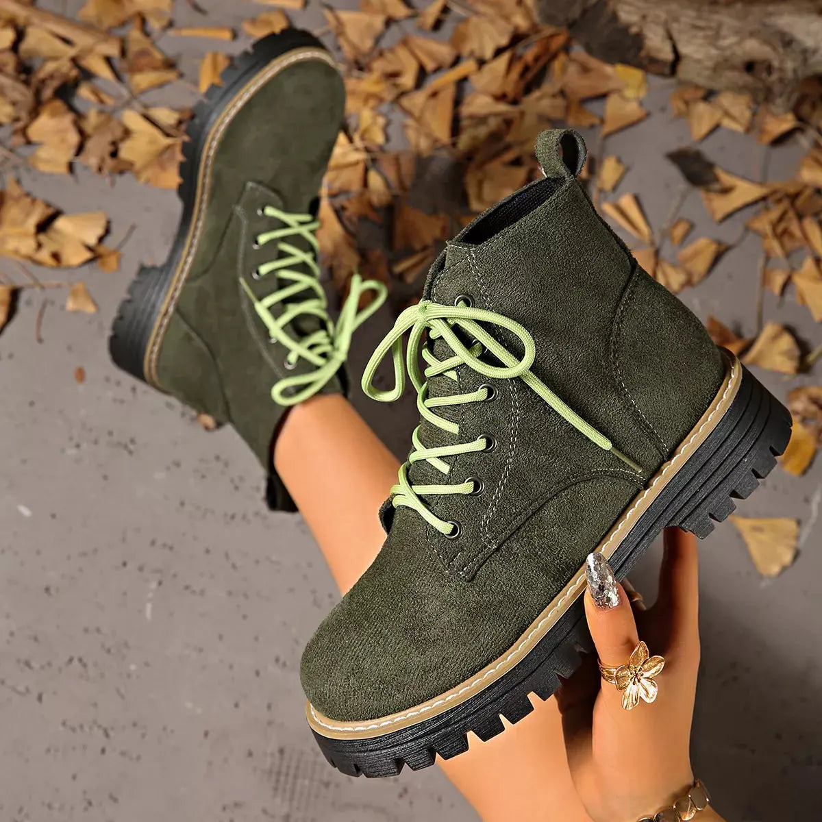 Lace-Up Ankle Boots Simply Love