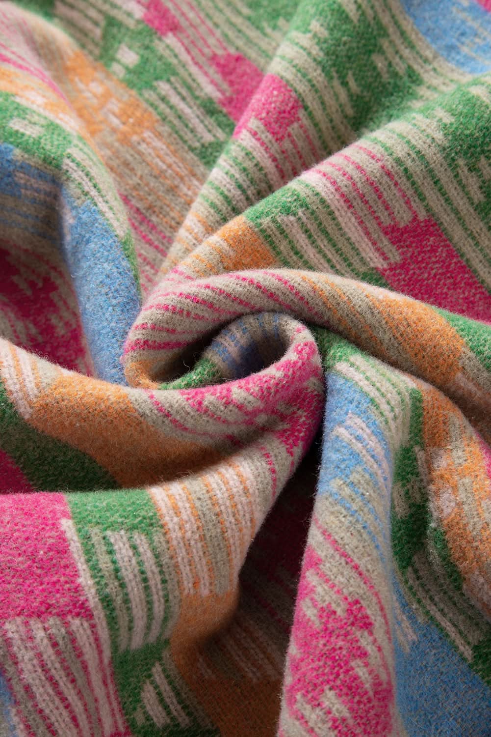 Plus size pink aztec shacket - Love Salve 