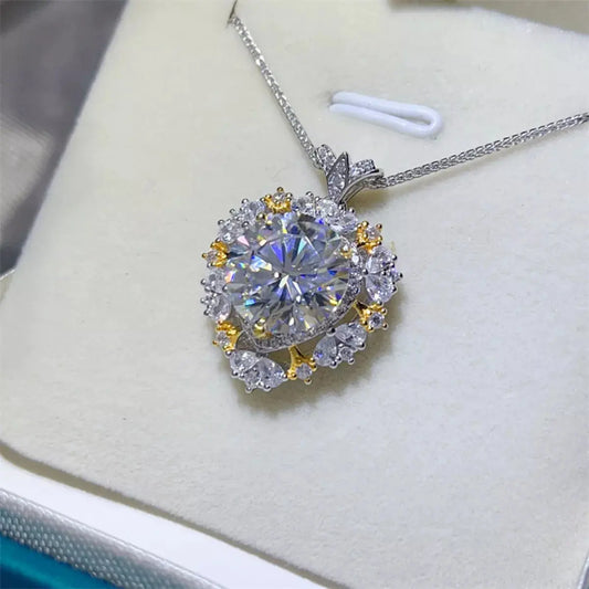 5 Carat Moissanite 925 Sterling Silver Necklace Simply Love