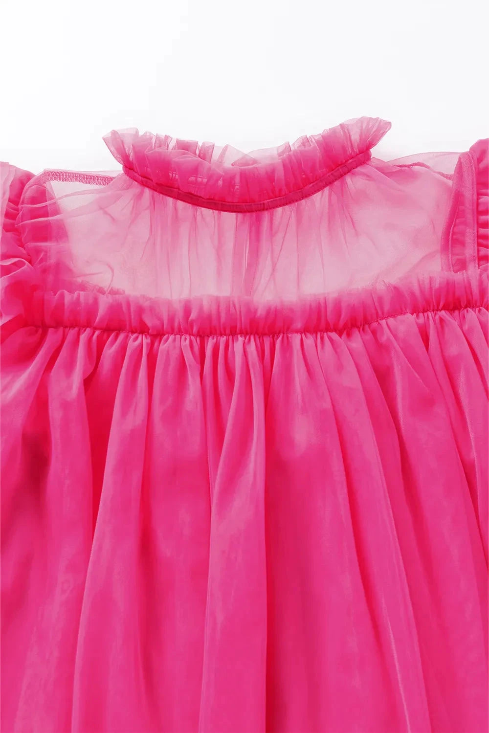 Frill Mock Neck Cap Sleeve Blouse Coco’s Tee Boutique