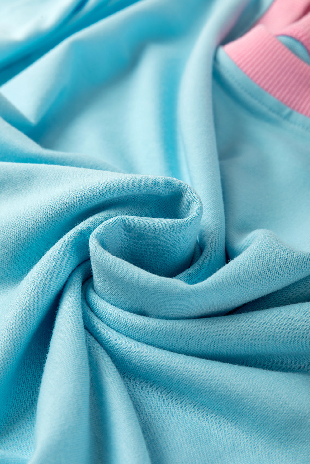 Turquoise Plus Size Contrast Trim Tee Skirt Two Piece Set Dear-Lover Dropshipping