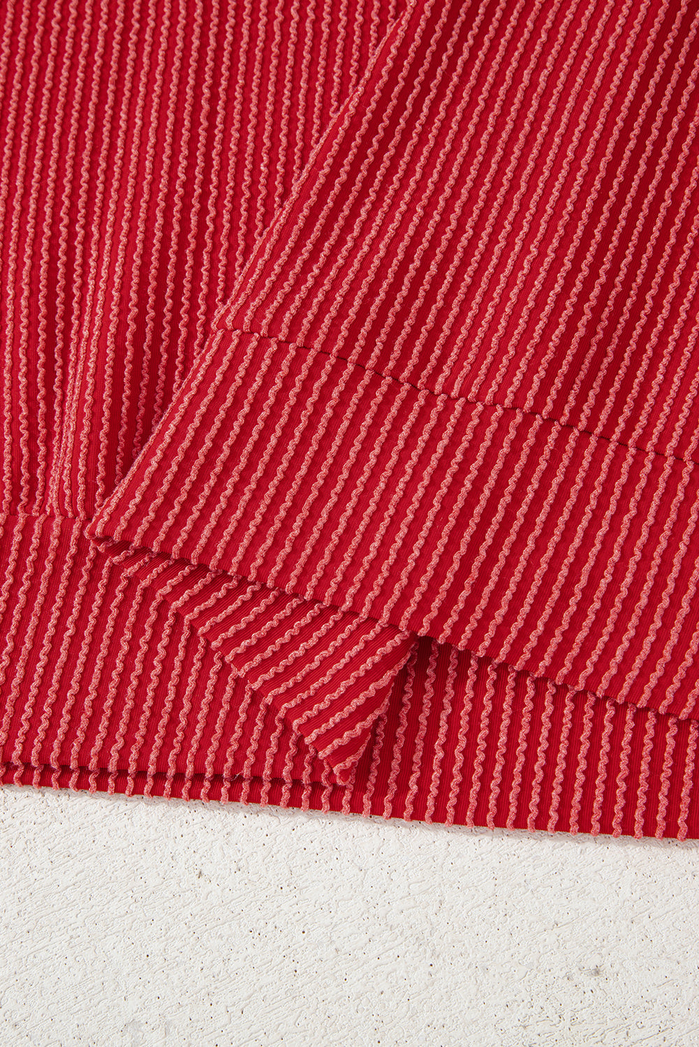 Fiery Red Twist Ribbed Merry Letter Graphic Plus Size Pullover Dear-Lover Dropshipping