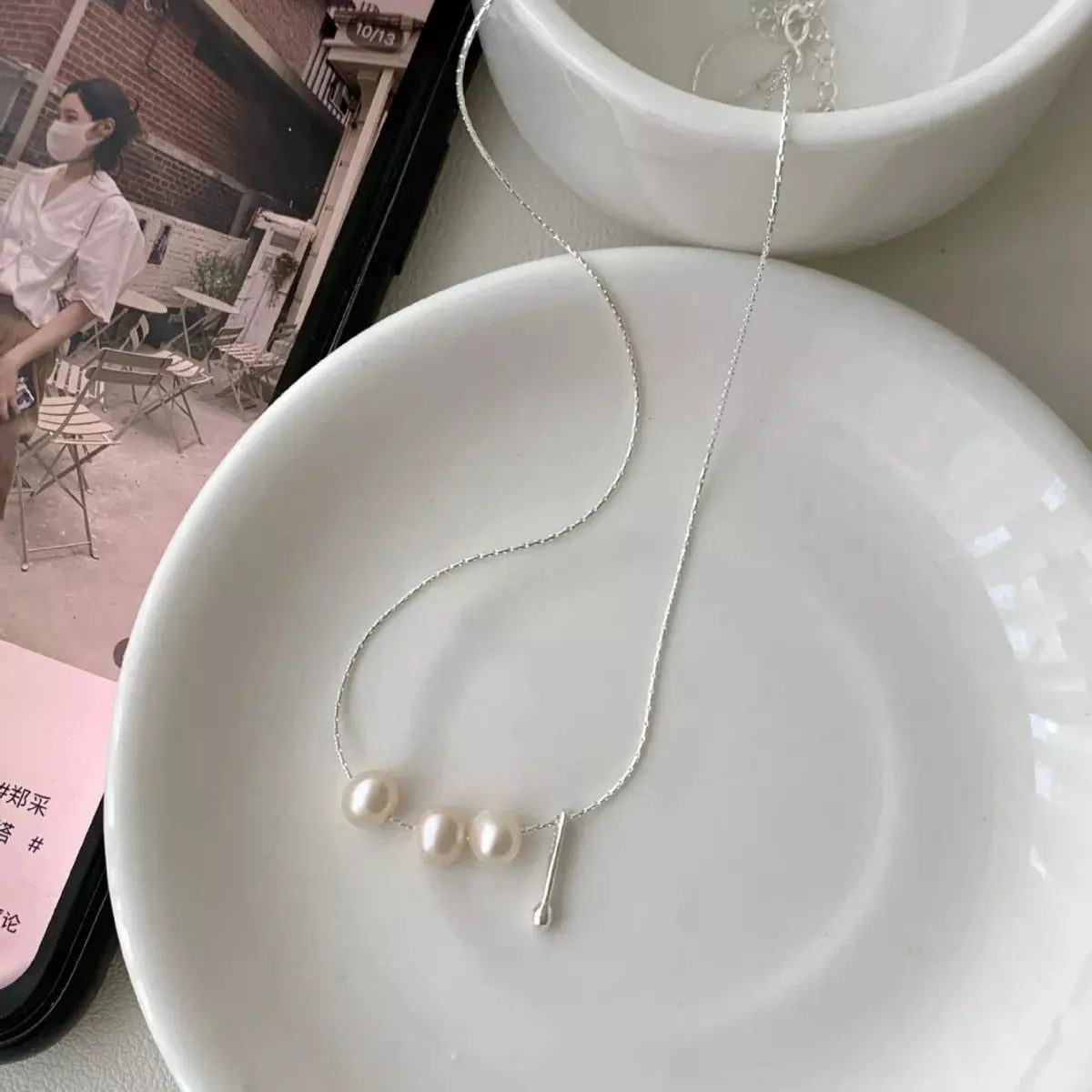 Freshwater Pearl 925 Sterling Silver Necklace Simply Love