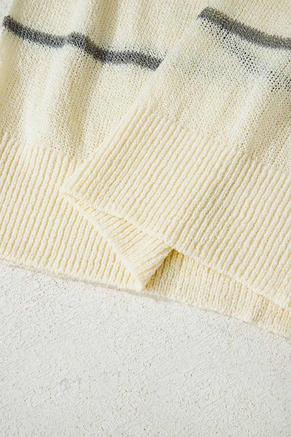 Dear-Lover Dropshipping Premium Multicolour Striped Ribbed Edge Drop Shoulder Sweater - Premium Quality Sweaters & Cardigans/Sweaters | Fast Shipping & Returns Dear-Lover Dropshipping