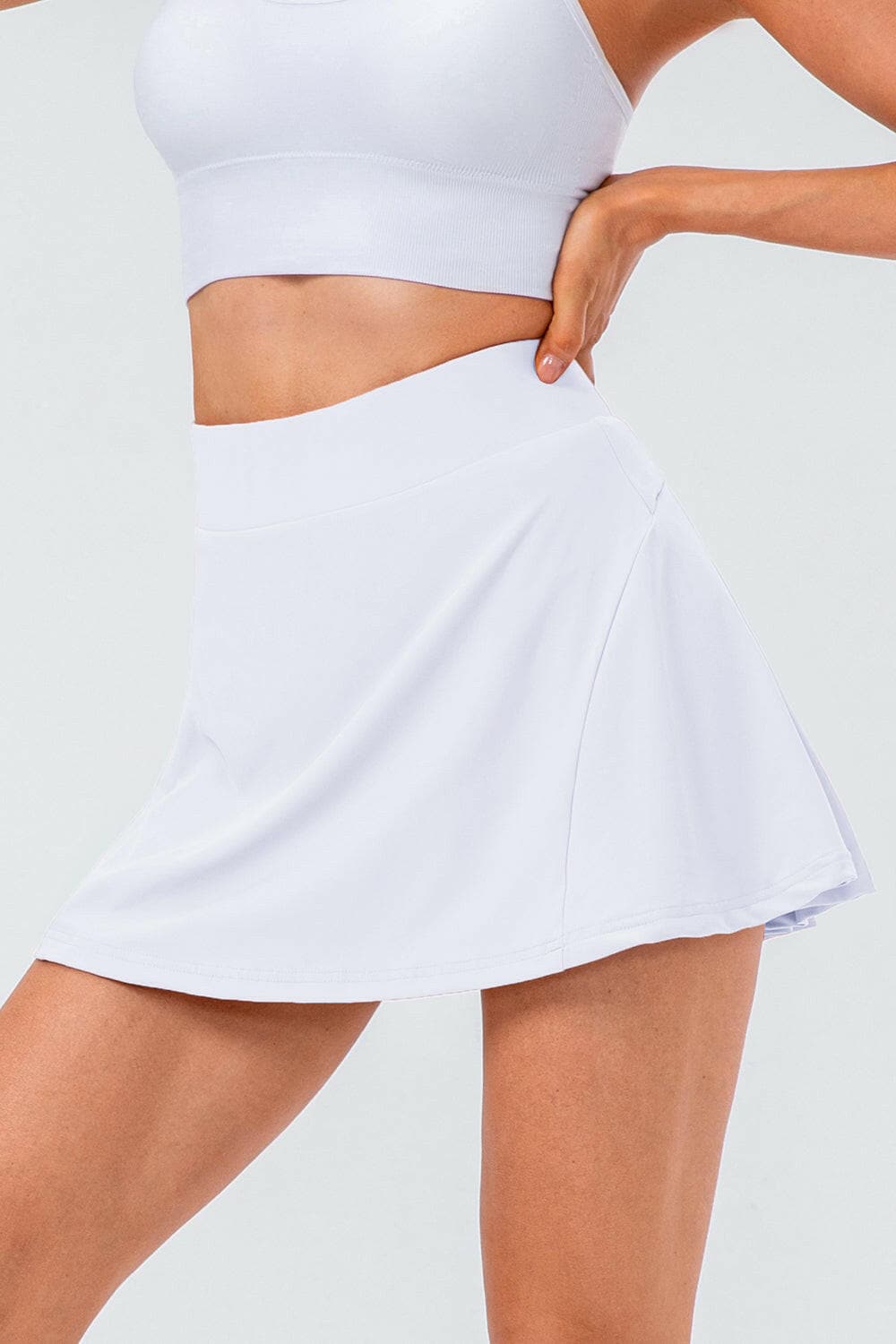 High Waist Pleated Active Skirt.